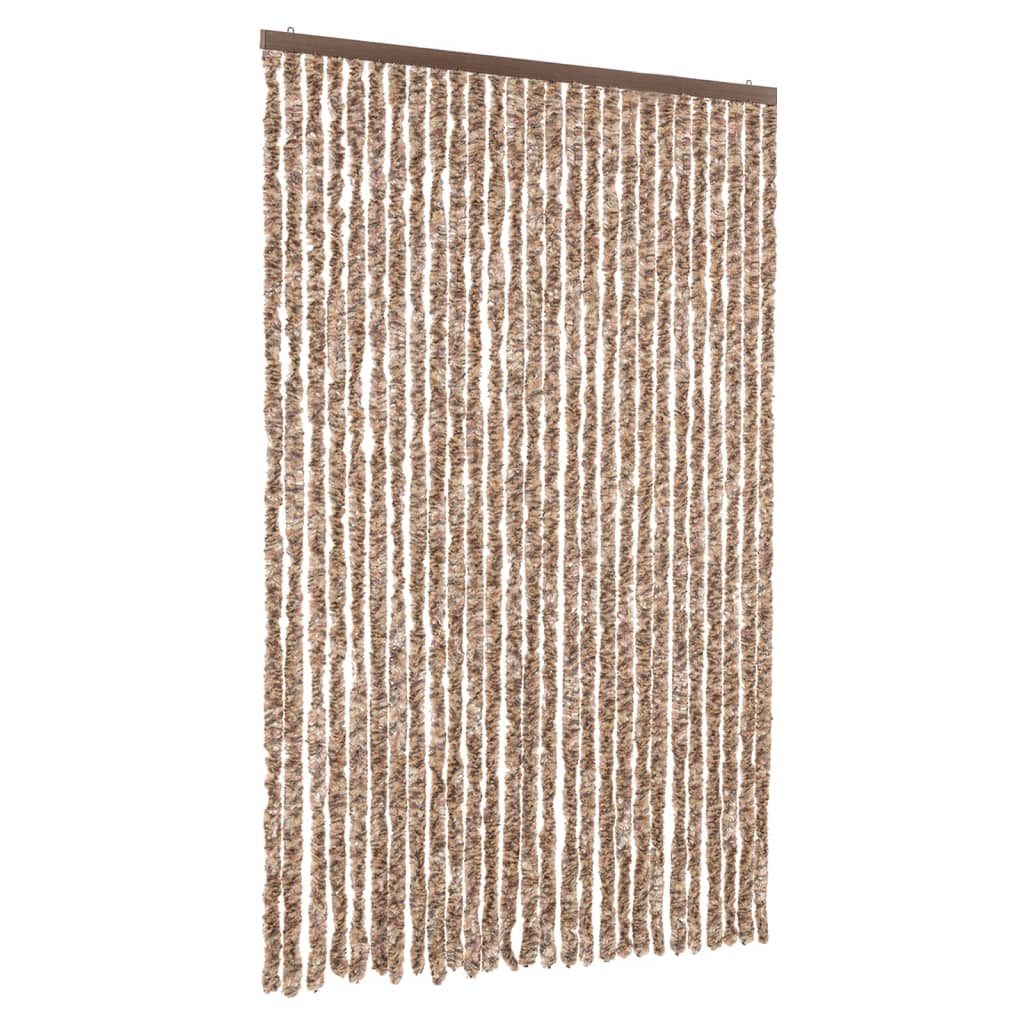 Vliegengordijn Chenille Beige En Donkerbruin 118 x 220 cm
