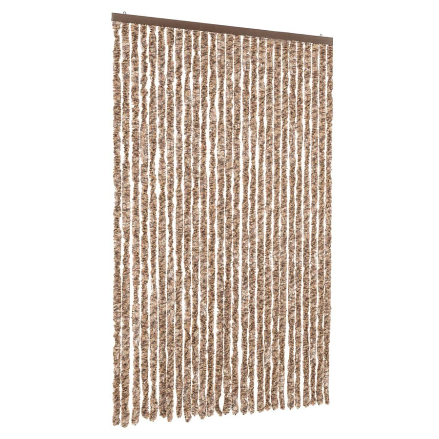 Vliegengordijn Chenille Beige En Donkerbruin 118 x 220 cm