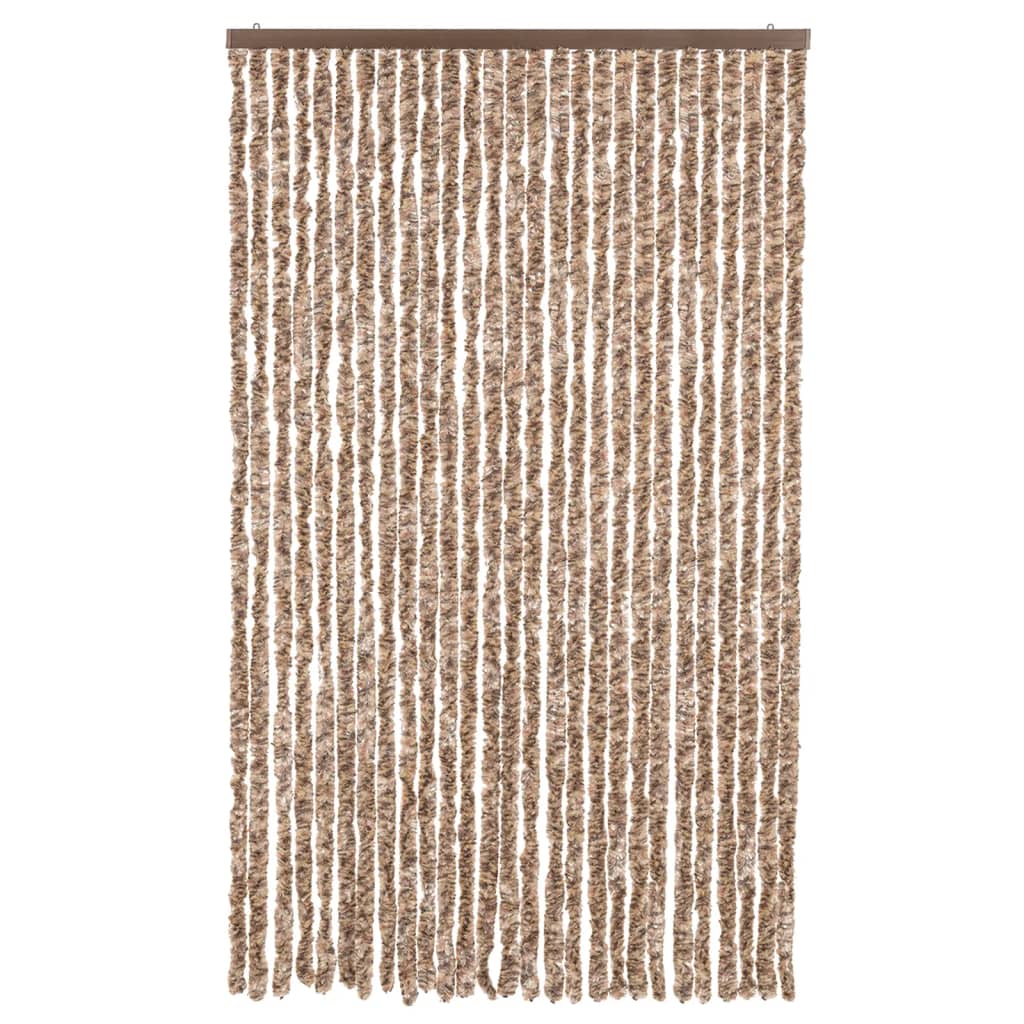Vliegengordijn Chenille Beige En Donkerbruin 118 x 220 cm