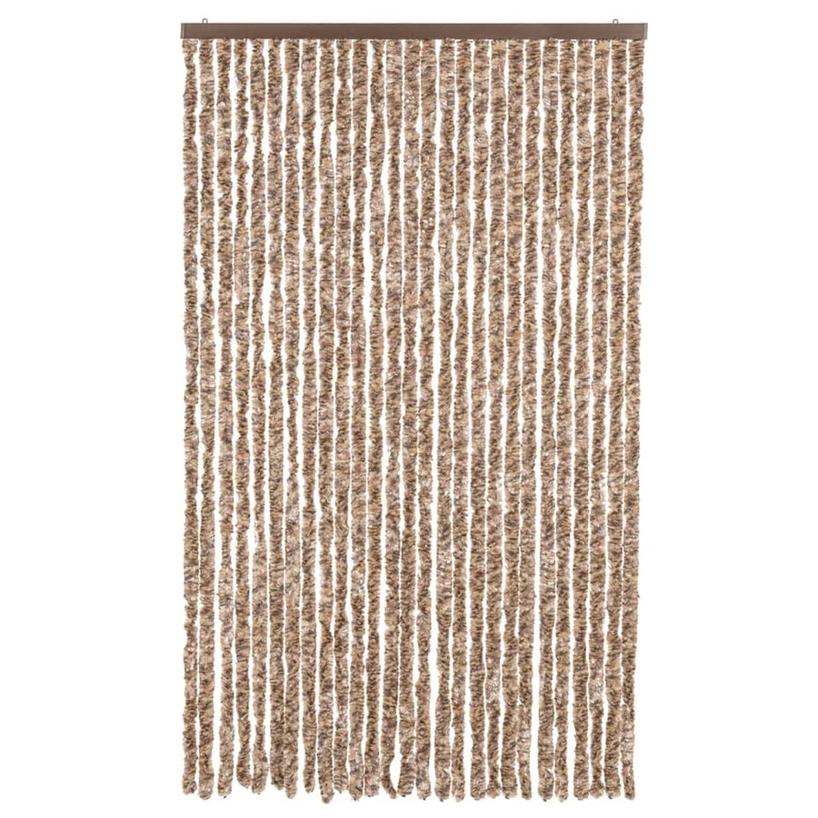 Vliegengordijn Chenille Beige En Donkerbruin 118 x 220 cm