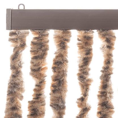 Vliegengordijn Chenille Beige En Donkerbruin 118 x 220 cm