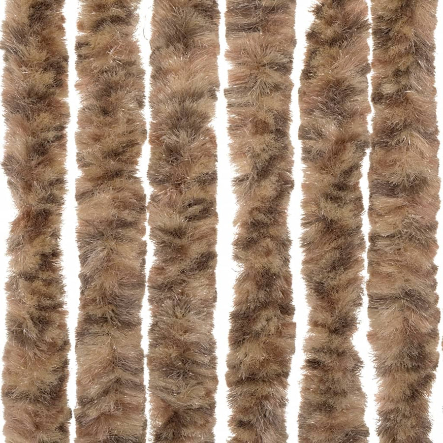 Vliegengordijn Chenille Beige En Donkerbruin 118 x 220 cm