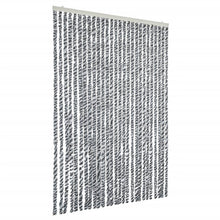 Vliegengordijn 118x220 cm chenille grijs en zwart-wit