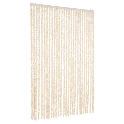 Vliegengordijn Chenille Beige En Wit 118 x 220 cm