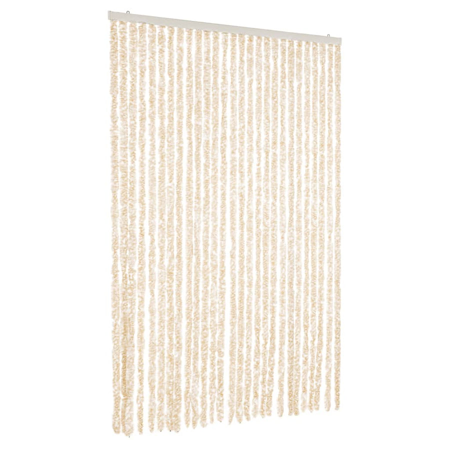 Vliegengordijn Chenille Beige En Wit 118 x 220 cm
