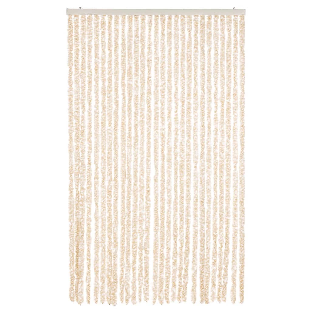 Vliegengordijn Chenille Beige En Wit 118 x 220 cm