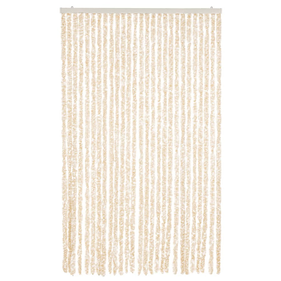 Vliegengordijn Chenille Beige En Wit 118 x 220 cm