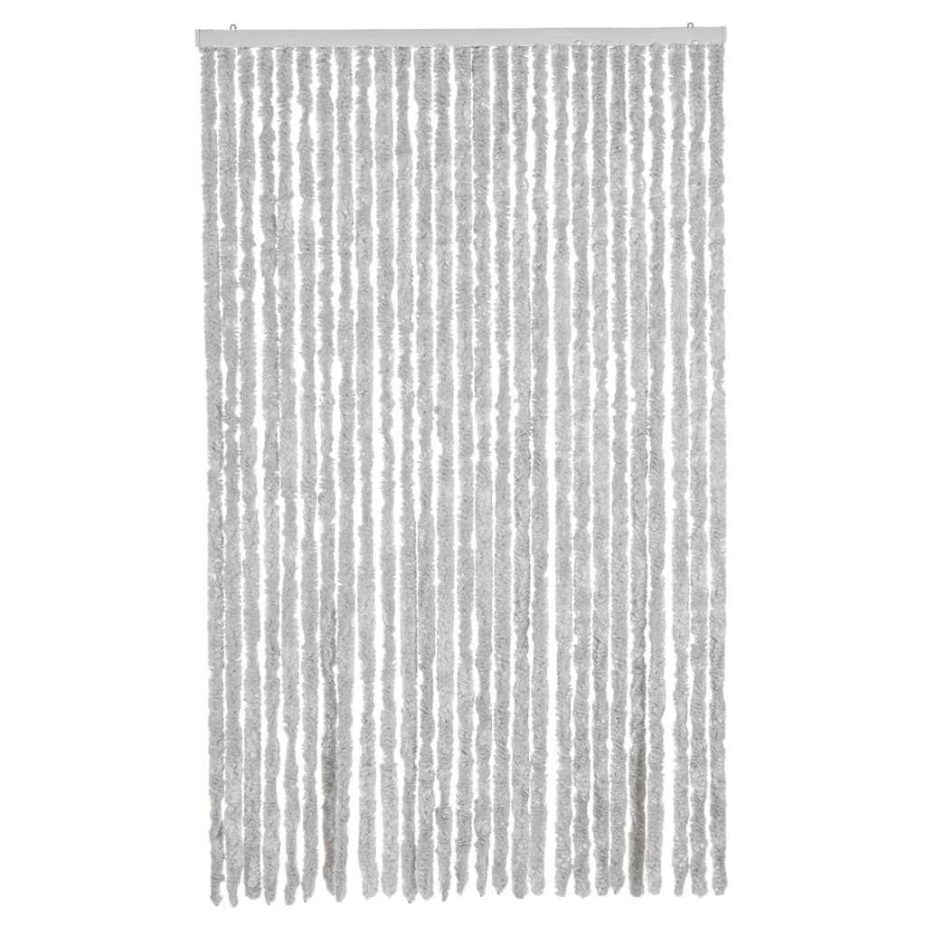 Vliegengordijn 118X220 Cm Chenille Grijs Zwart En Wit
