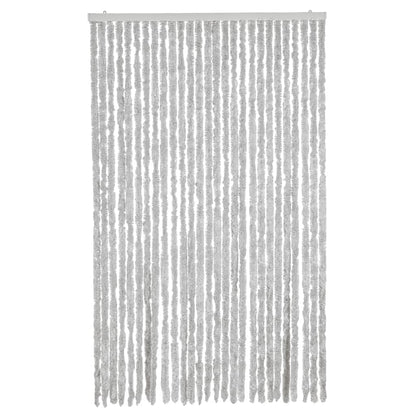 Vliegengordijn 118X220 Cm Chenille Grijs Zwart En Wit