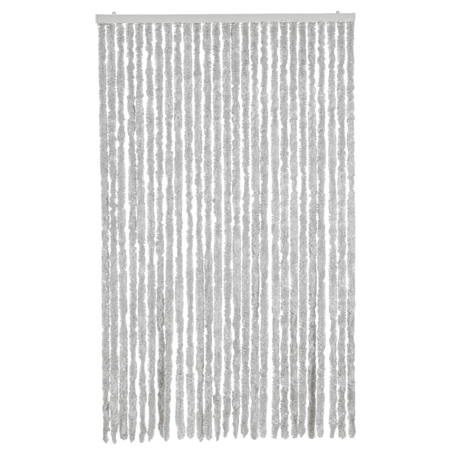 Vliegengordijn 118X220 Cm Chenille Grijs Zwart En Wit