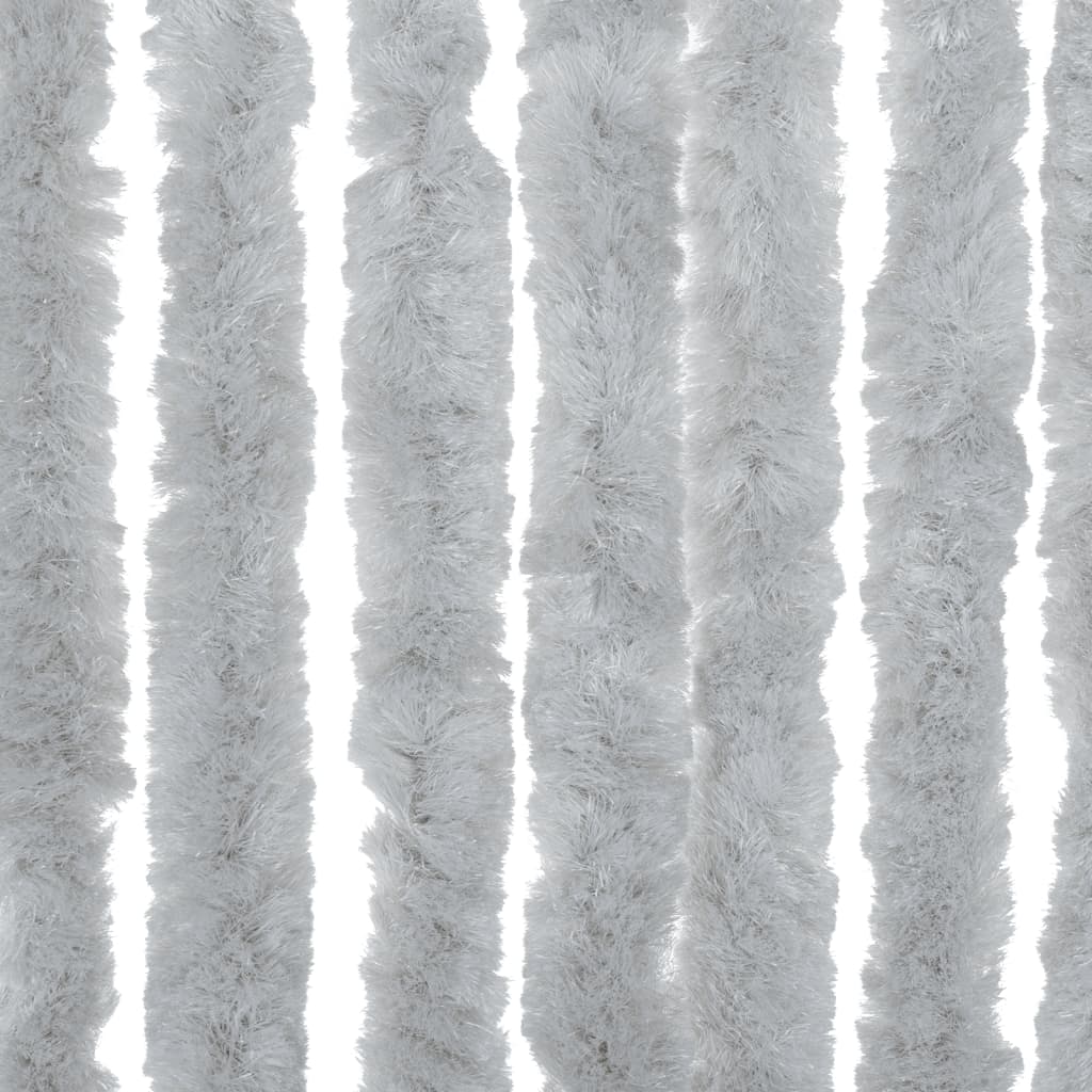 Vliegengordijn 118X220 Cm Chenille Grijs Zwart En Wit