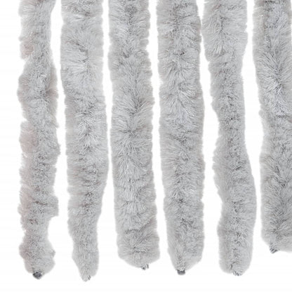 Vliegengordijn 118X220 Cm Chenille Grijs Zwart En Wit