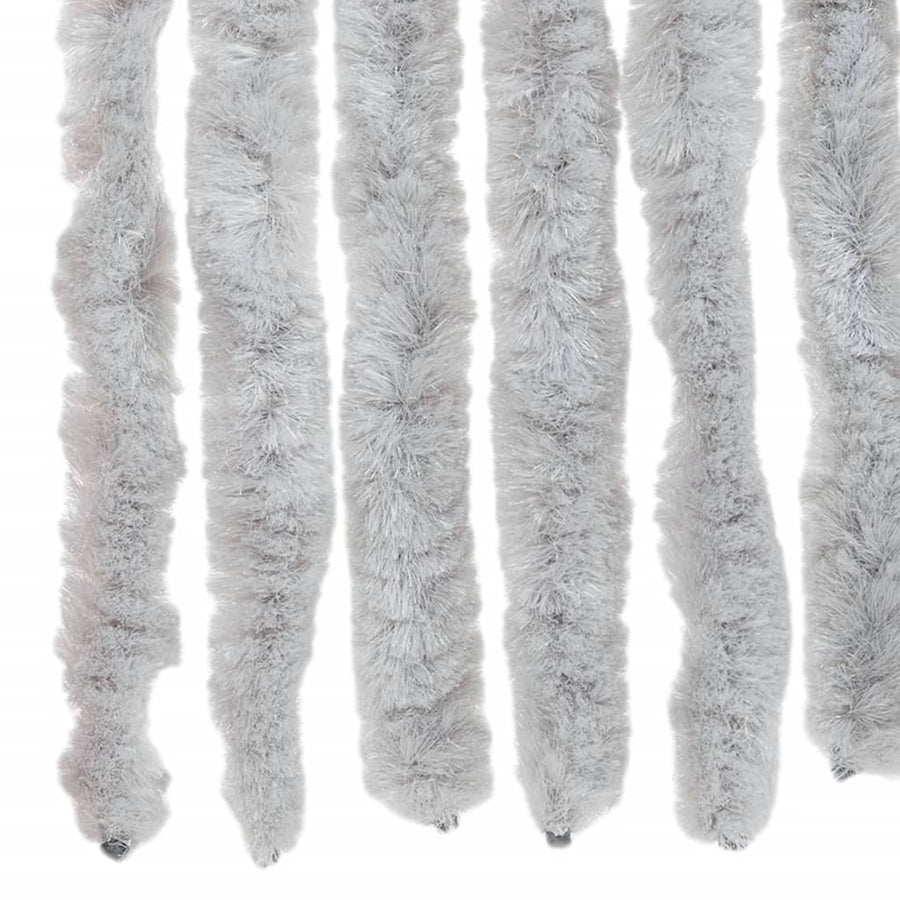Vliegengordijn 118X220 Cm Chenille Grijs Zwart En Wit