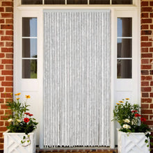 Vliegengordijn 118X220 Cm Chenille Grijs Zwart En Wit