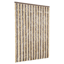 Vliegengordijn 118x220 cm chenille donkerbruin en beige
