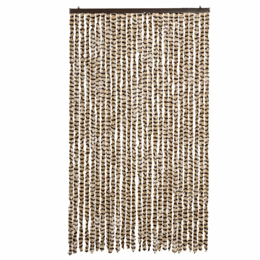Vliegengordijn 118x220 cm chenille beige en bruin
