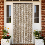 Fly screen 118x220 cm chenille beige and brown