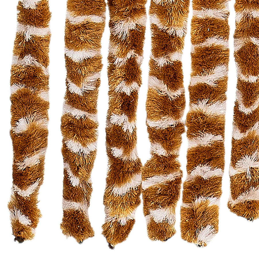 Vliegengordijn 118x220 cm chenille okerkleurig en wit