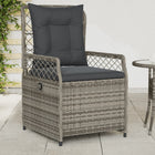 Tuinstoelen 2 st poly rattan grijs verstelbaar