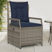 Tuinstoelen 2 stuks grijs polyrotan