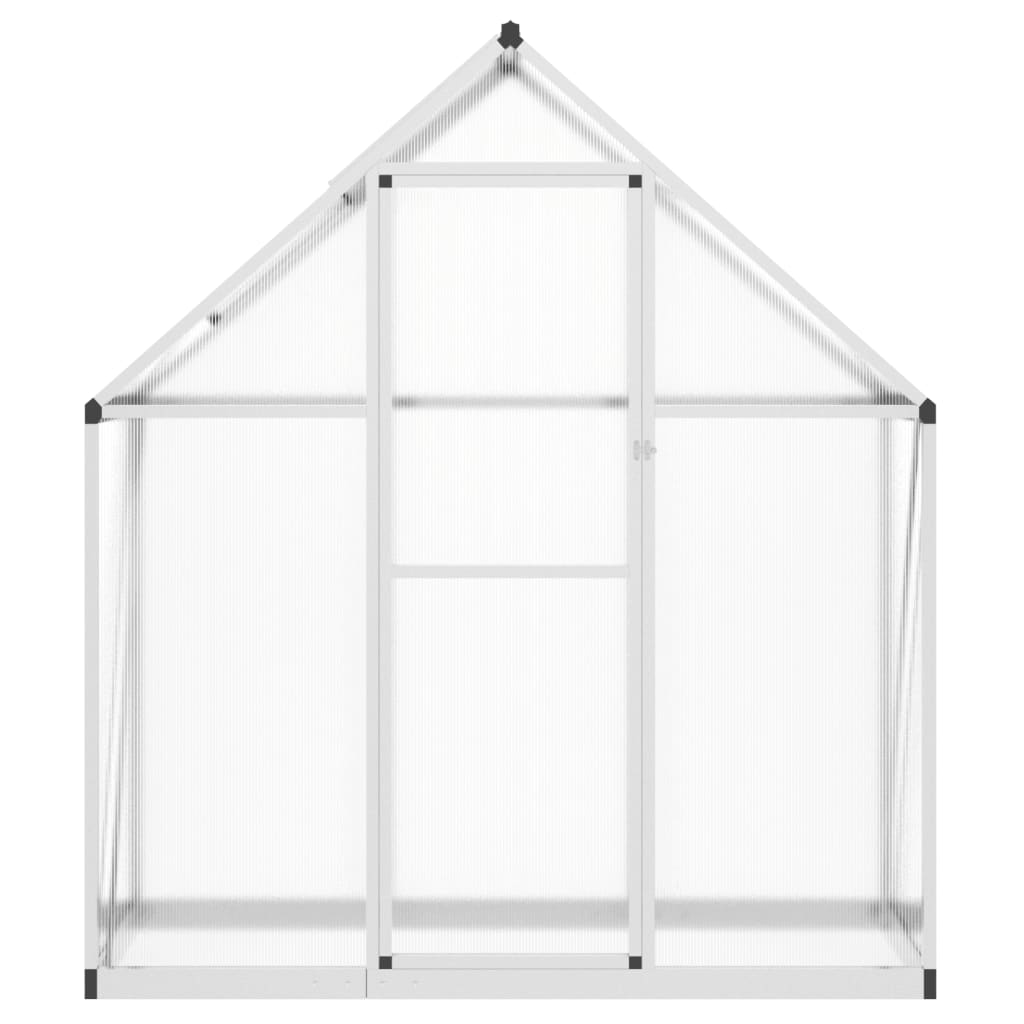 Tuinkas met basisframe 169x58x195 cm aluminium zilverkleurig