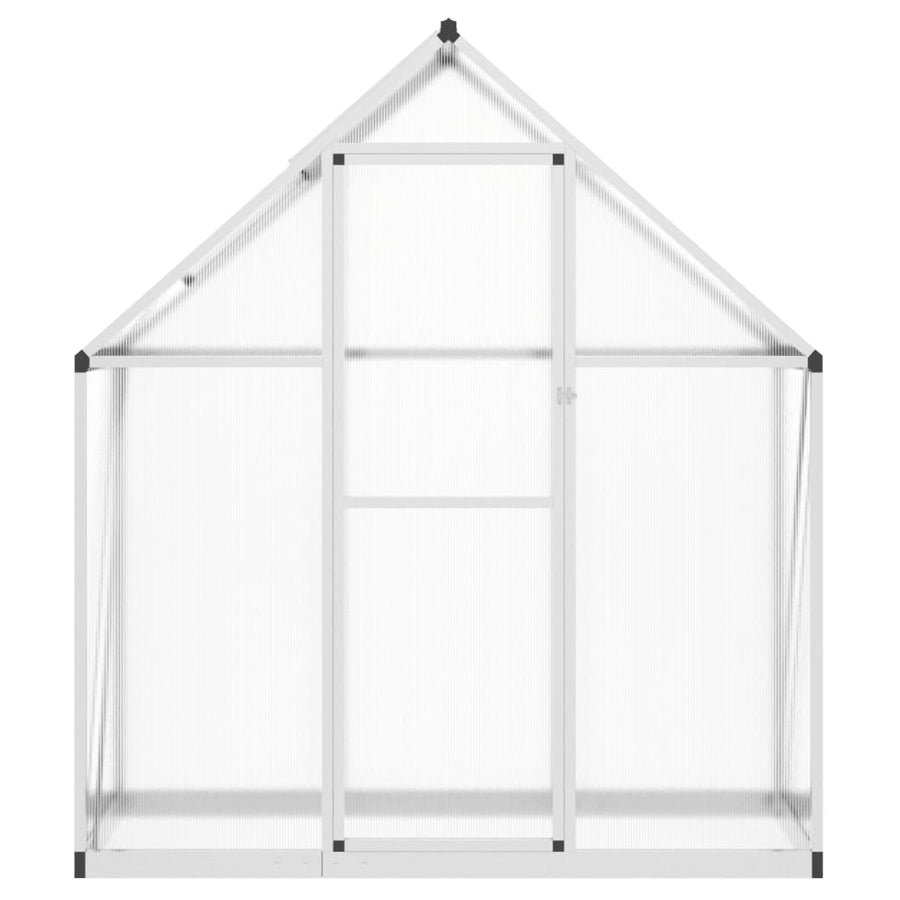 Tuinkas met basisframe 169x58x195 cm aluminium zilverkleurig