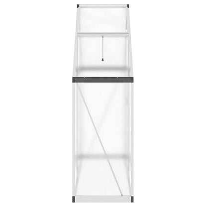 Tuinkas met basisframe 169x58x195 cm aluminium zilverkleurig