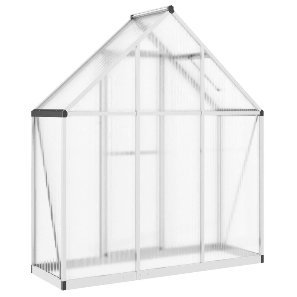 Tuinkas met basisframe 169x58x195 cm aluminium zilverkleurig
