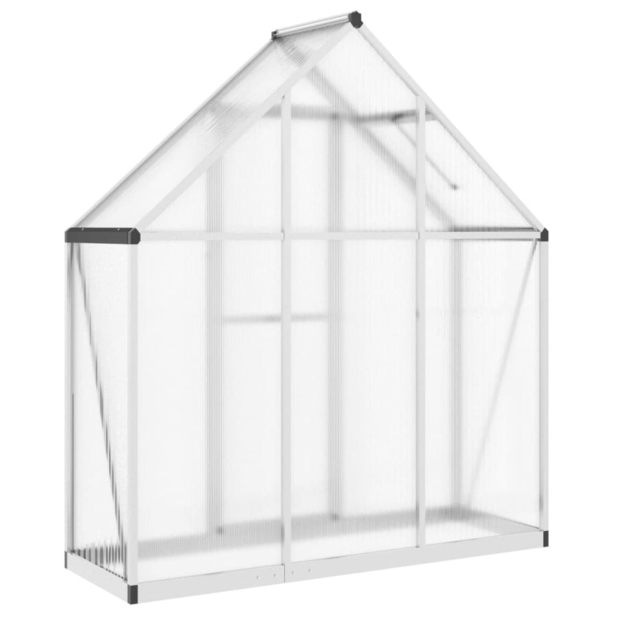 Tuinkas met basisframe 169x58x195 cm aluminium zilverkleurig