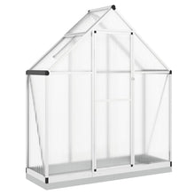 Tuinkas met basisframe 169x58x202 cm aluminium zilverkleurig