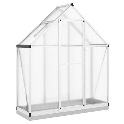 Tuinkas met basisframe 169x58x202 cm aluminium zilverkleurig
