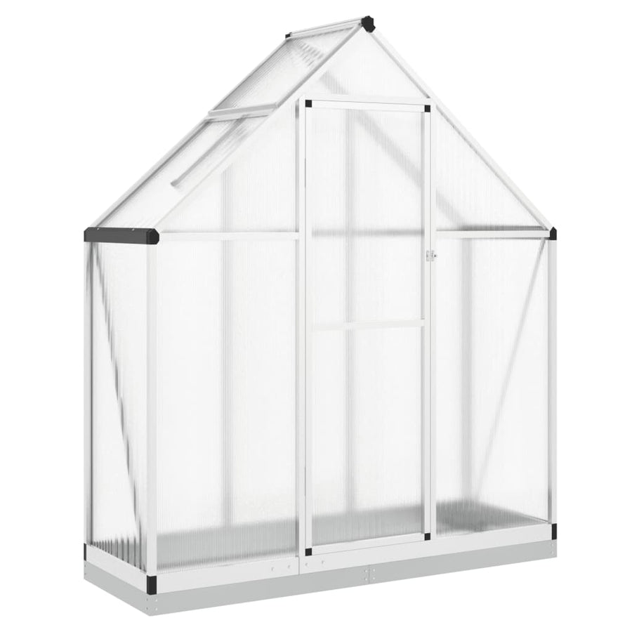 Tuinkas met basisframe 169x58x202 cm aluminium zilverkleurig