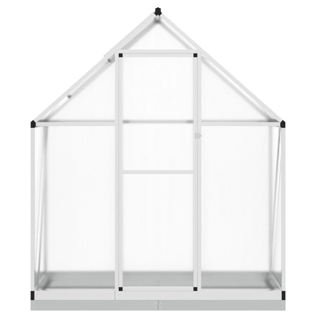 Tuinkas met basisframe 169x58x202 cm aluminium zilverkleurig