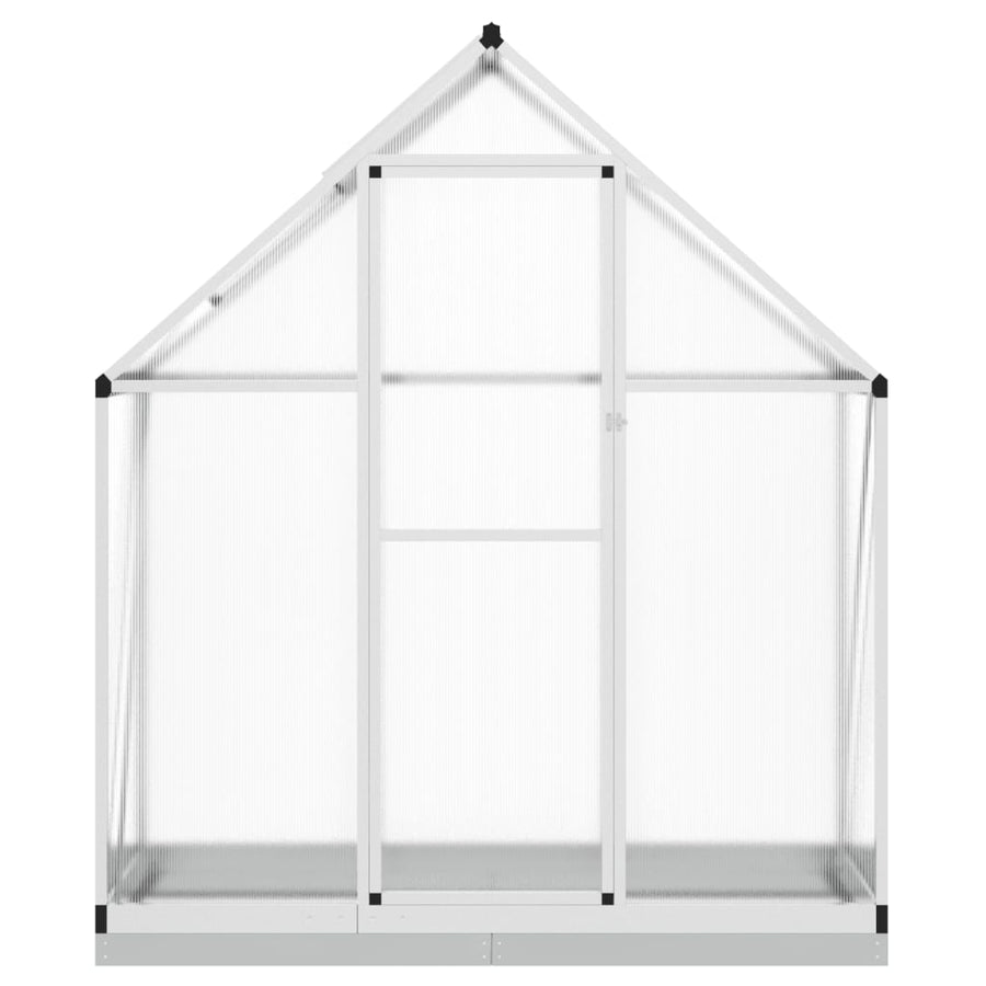 Tuinkas met basisframe 169x58x202 cm aluminium zilverkleurig