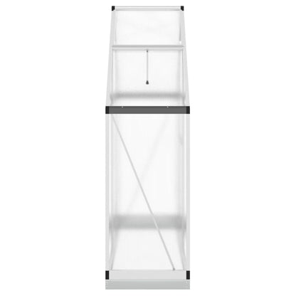 Tuinkas met basisframe 169x58x202 cm aluminium zilverkleurig