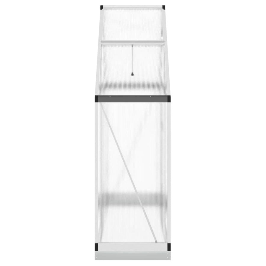 Tuinkas met basisframe 169x58x202 cm aluminium zilverkleurig