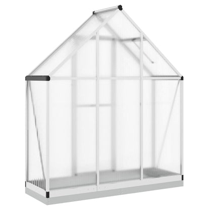 Tuinkas met basisframe 169x58x202 cm aluminium zilverkleurig