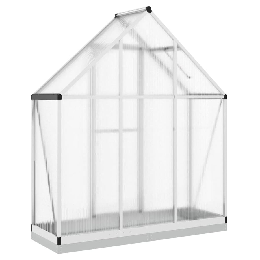 Tuinkas met basisframe 169x58x202 cm aluminium zilverkleurig