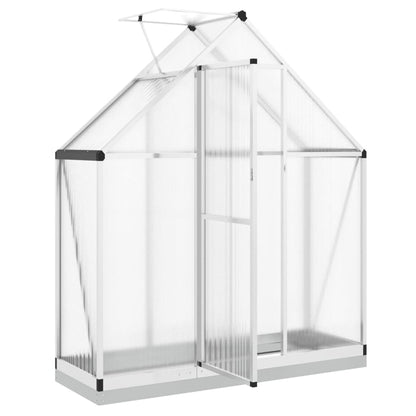 Tuinkas met basisframe 169x58x202 cm aluminium zilverkleurig