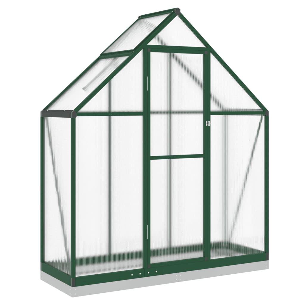 Tuinkas met basisframe 169x58x202 cm aluminium groen
