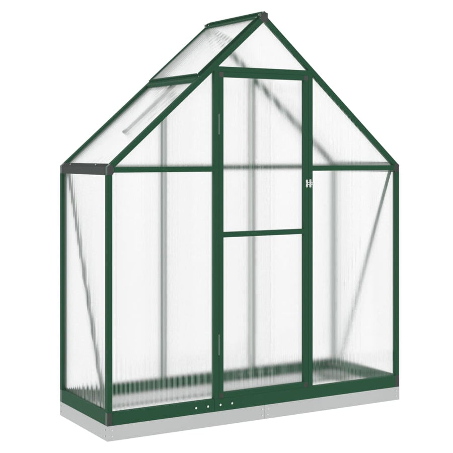 Tuinkas met basisframe 169x58x202 cm aluminium groen