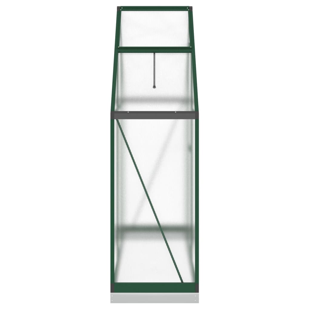 Tuinkas met basisframe 169x58x202 cm aluminium groen