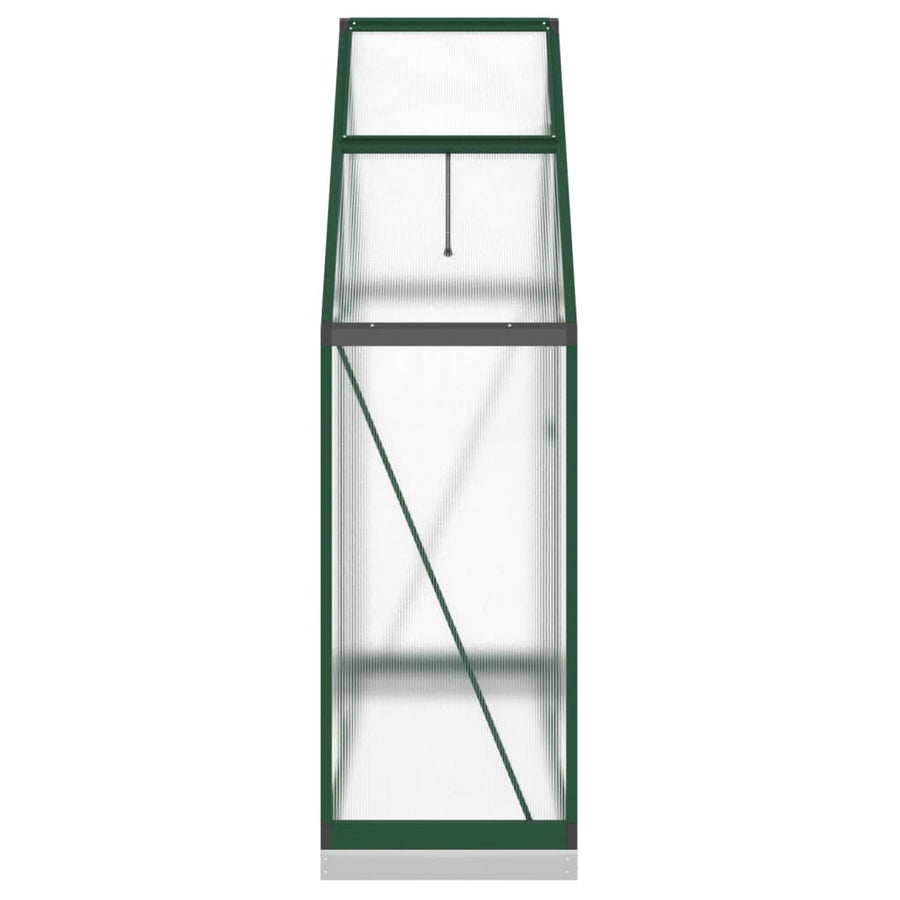 Tuinkas met basisframe 169x58x202 cm aluminium groen