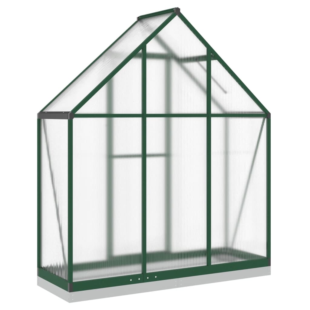 Tuinkas met basisframe 169x58x202 cm aluminium groen