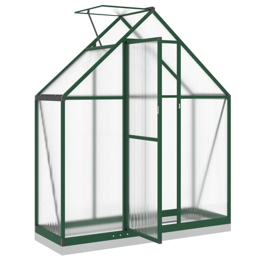 Tuinkas met basisframe 169x58x202 cm aluminium groen