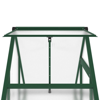 Tuinkas met basisframe 169x58x202 cm aluminium groen