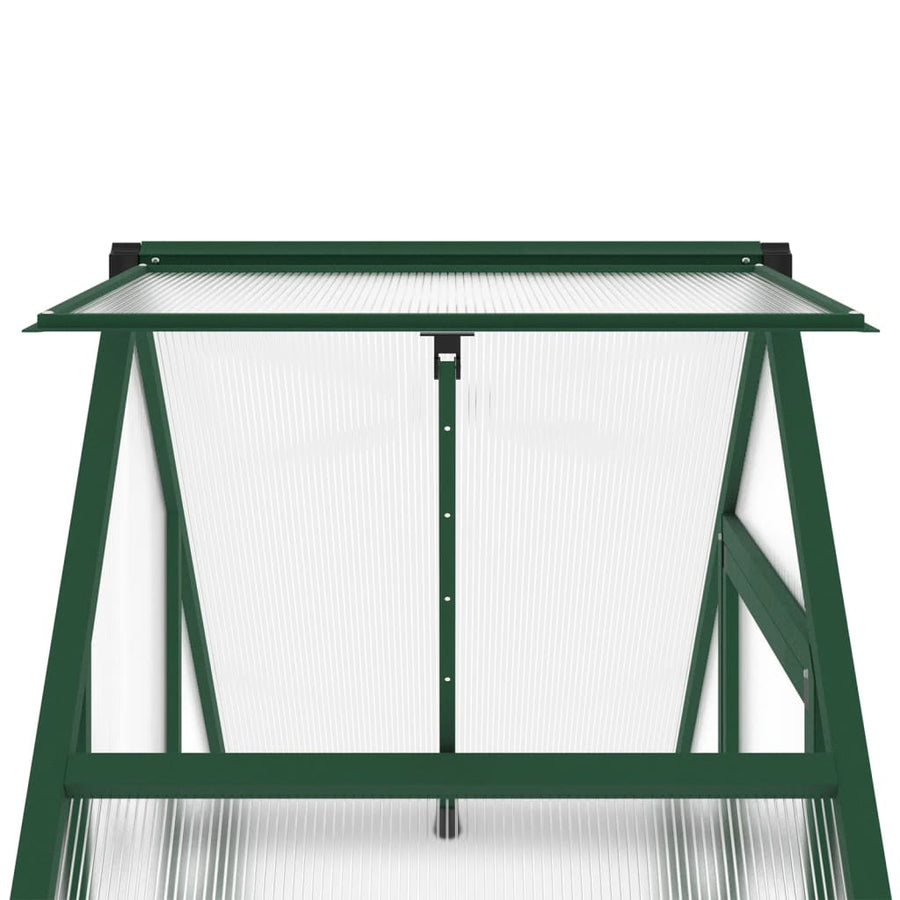 Tuinkas met basisframe 169x58x202 cm aluminium groen