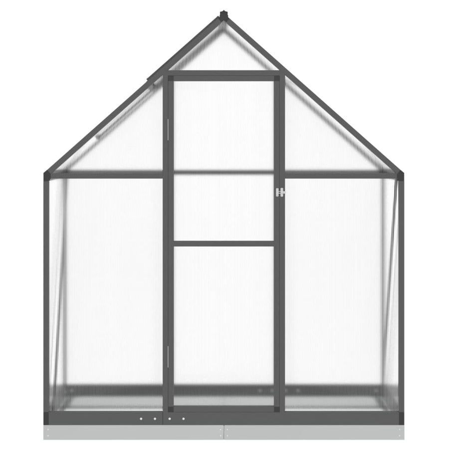 Tuinkas met basisframe 169x58x202 cm aluminium antracietkleurig
