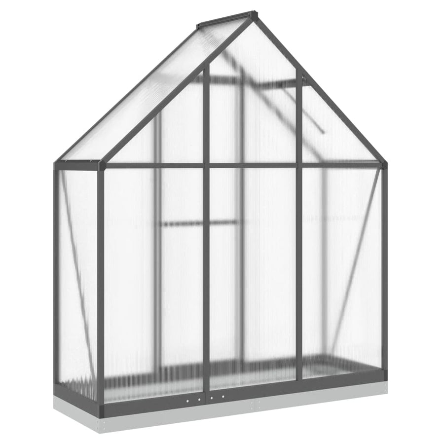 Tuinkas met basisframe 169x58x202 cm aluminium antracietkleurig