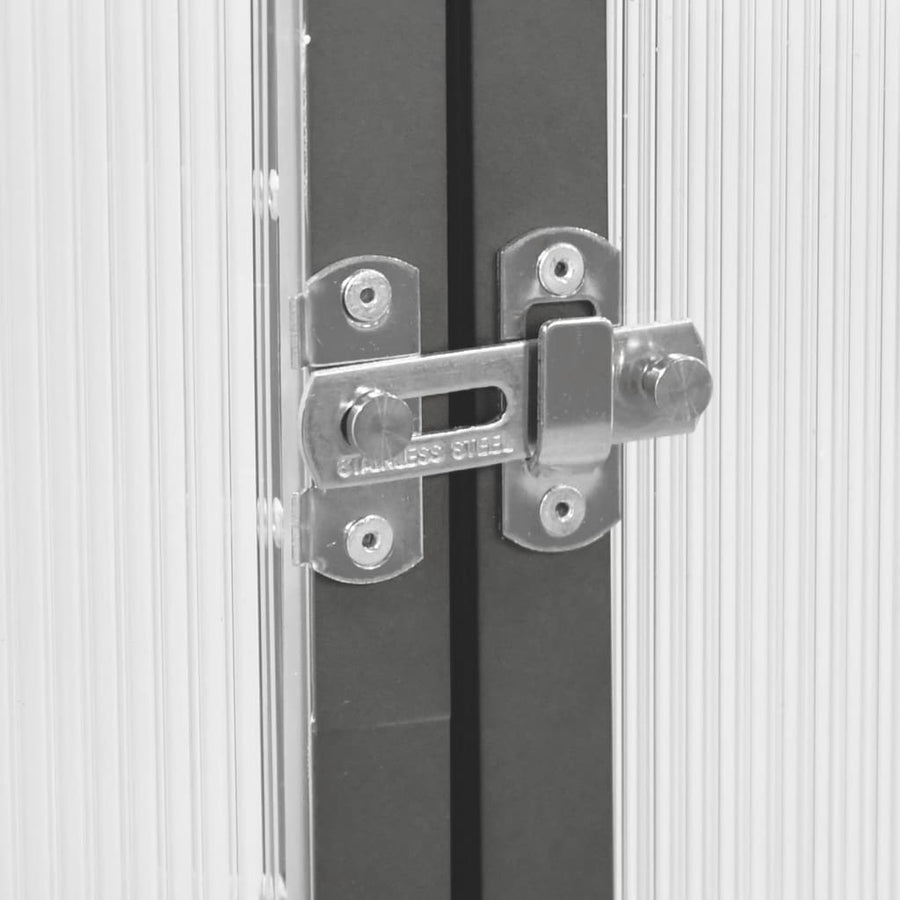 Tuinkas met basisframe 169x58x202 cm aluminium antracietkleurig